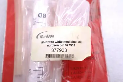 NEW NORDSON 377932 FILLED W/ WHITE MEDICINAL OIL #L-477