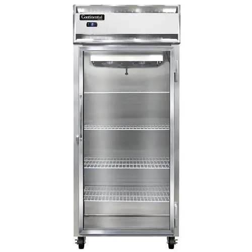 Continental 1FXSNSSGD 36 1/4" One Section Reach In Freezer, (1) Right Hinge Glass Door, 115v