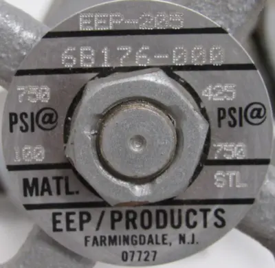 NEW BOX OF TWO EUGENE ERNEST 6B176-000 VALVES EEP-205 3/4" x 1/2" 6B176000