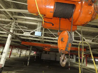 Cleveland Tramrail P&H 4 Ton Single Girder Underhung Bridge Crane 45' 10" Span