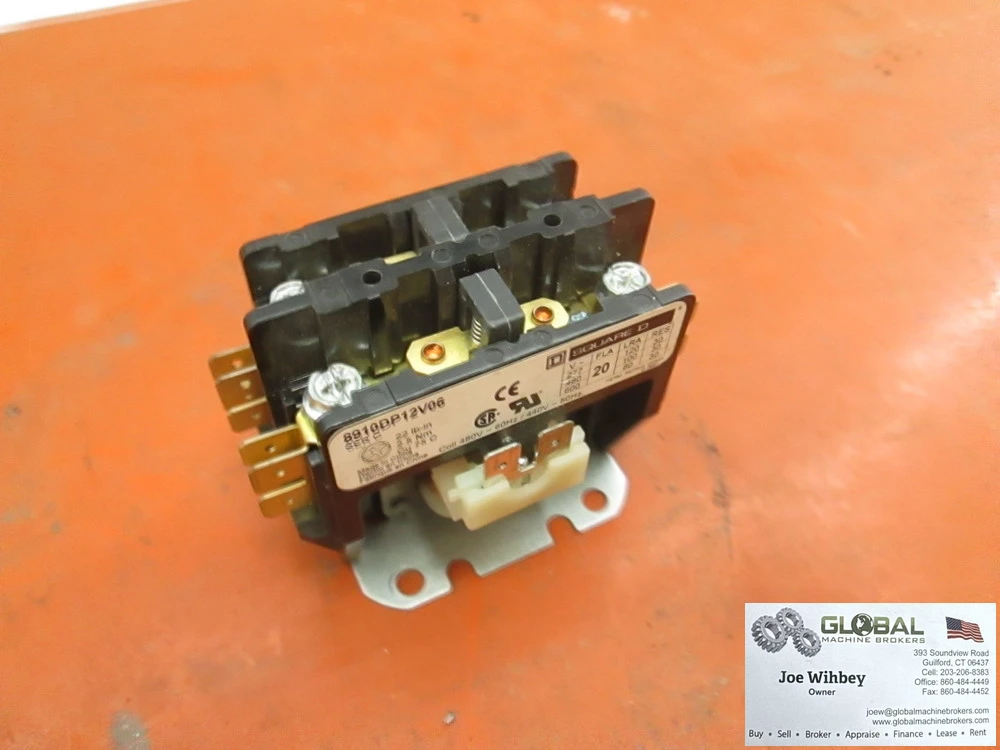 Square D 8910DP12V06 Definite Purpose Contactor Type DP, 20A, 2Poles, 440v