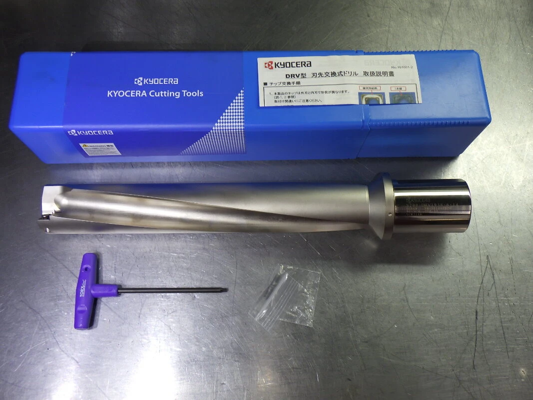 Kyocera 1.938" Coolant Thru 6xD Drill 2" Shank S200-DRV1938-6-14 (LOC1289B)