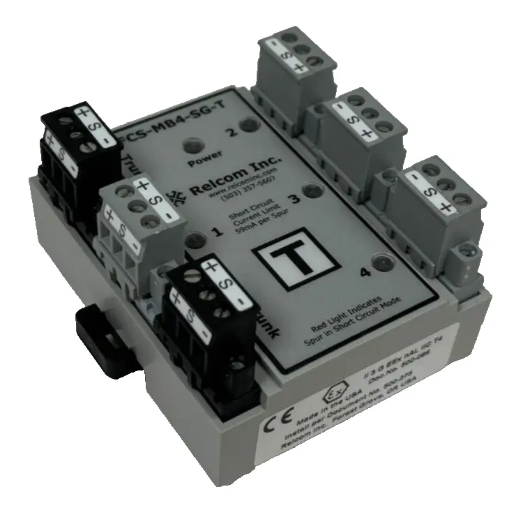 NEW RELCOM INC. FCS-MB4-SG-T MTL FIELDBUS PASSIVE HUB FCSMB4SGT