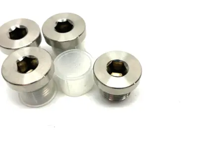 Inner Hex Head M16x1.5 Pipe Fitting Plug, Stainless Steel w/ Seal LOT OF 4