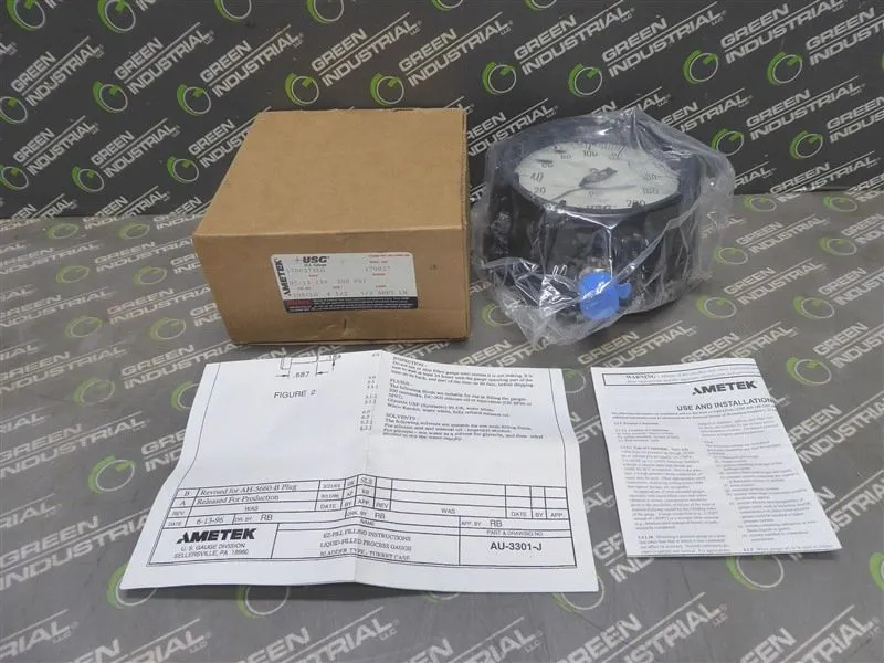 Ametek US Gauge 170027XLG 4.5" Pressure Gauge 200 PSI New NIB
