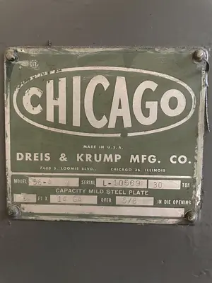USED CHICAGO DREIS & KRUMP 56-A