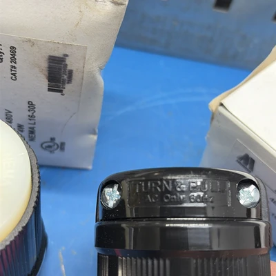 (2) Morris NEMA L16-30R30A, 480V 3P 4W Male Connectors Fast Shipping+ Warranty
