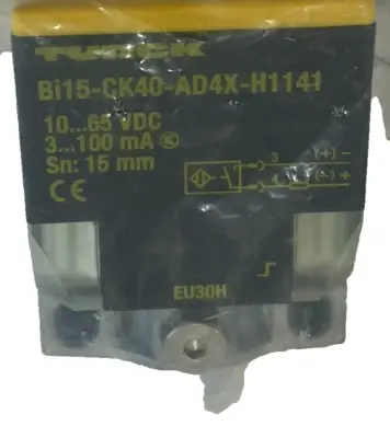 NEW TURCK M4465090 PROXIMITY SENSOR BI15-CK40-AD4X-H1141 W/BS 2.1