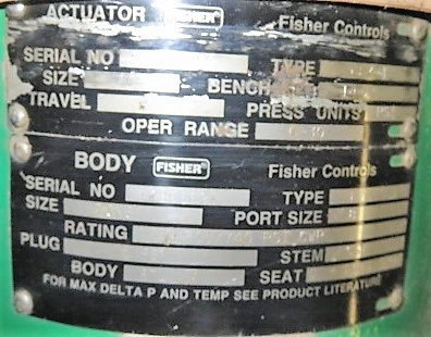 Fisher ET Steam Control Valve size 10x8 Unused Condition