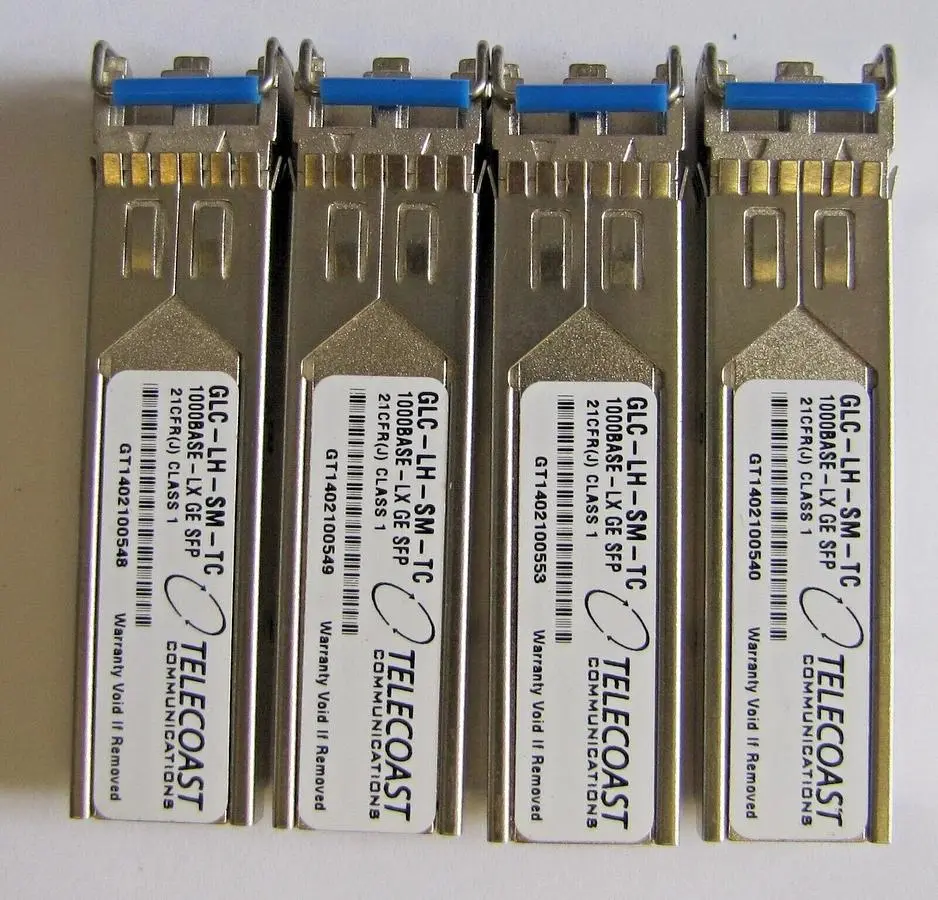 Lot of 4 Telecoast Communications GLC-LH-SM-TC 1000BASE-LH SFP SMF Transceiver