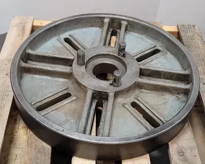 D1-8 LATHE FACE PLATE, 24" DIAMETER, 3 PINS, 3-1/2" THROUGH HOLE