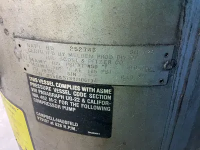 Used CAMPBELL HAUSFELD VT558704 Lubricated Reciprocating Air Compressors Ohio US | HGR 24 #1556816