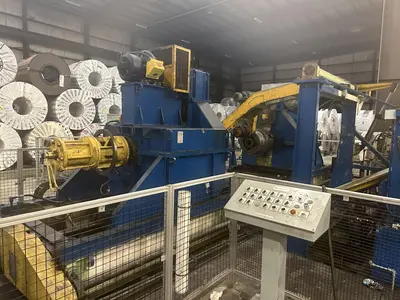 400 TON FUKUI BLANKING PRESS. 72" X .128" X 70,000 LB SERVO FEEDLINE STOCK #  0956723