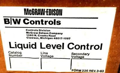 NEW B/W CONTROLS 2-R 9010 110/120 50/60
