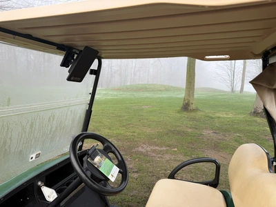 (1) 2017 E-Z-Go golf cart with a Kawasaki gas engine, model 625111G01, includes canopy, ball cover, ...