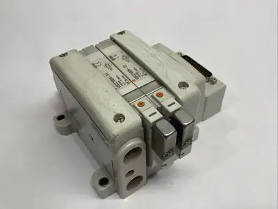 VV5QC21-02N9FD2 | SMC  Pneumatic Manifold 2-Station w/ D-Sub Connector - Used