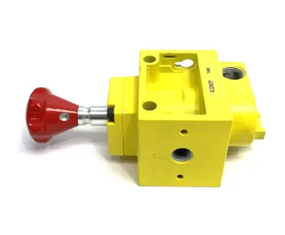 USED EMERSON NUMATICS LOCKOUT/SHUTOFF VALVE 3/8" IN/OUT 1/2" EXHAUST