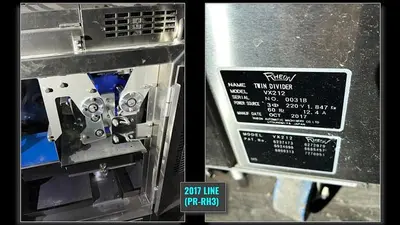 USED 2015 RHEON TWIN DIVIDERS MD.# VX212 & PUNCH ROUNDERS MD.# PR101