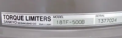 NEW SANKYO 18TF-500B TORQUE LIMITER 18TF500B