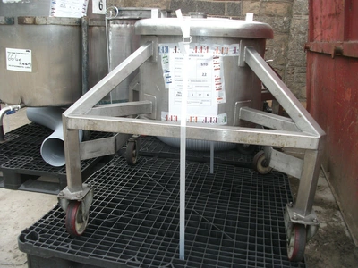 110 L S/S Open Top Trolley Tank