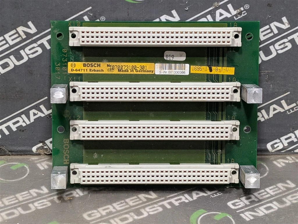 Bosch 1070073100-301 Weld Timer 4 Slot Backplane Board 1695-I-B-T-V Used