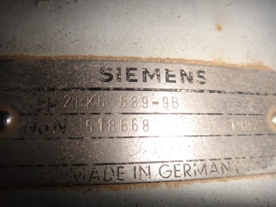 USED SIEMENS #: 2BK6-589-9B