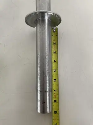 USED DETACHABLE STAINLESS STEEL 15" SPRAY BALL W/ 1 1/2" SANITARY FITTINGS