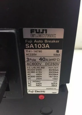 Used Fuji Electric SA103A Relays & Switches Indiana US | J&J Industrial Supply #513244