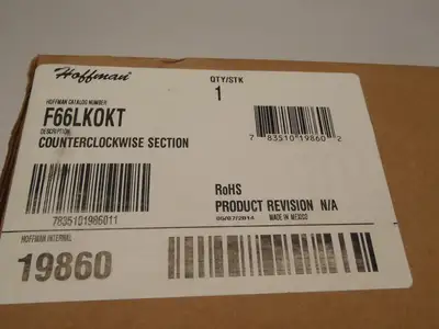 USED HOFFMAN COUNTERCLOCKWISE SECTION, ELECTRICAL ENCLOSURE