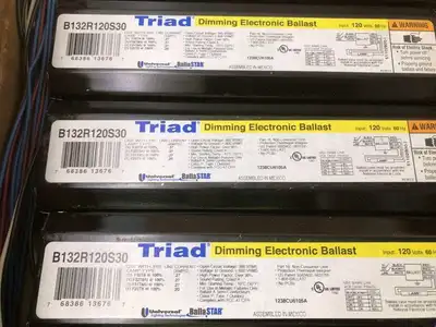 Triad B132R120S30 Outdoor Dimming T8 Ballast 120V 60Hz -NIB of 10