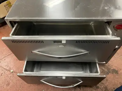 Used Wells Used Wells Stainless Steel Freestanding 2 Drawer Food Chip Warmer 220V Heated Cabinets & Displays Illinois US | Falcon Restaurant Supply #1375859