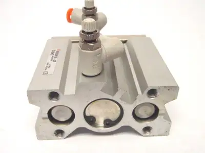 USED SMC SLIDE BALL BEARING COMPACT GUIDE CYLINDER