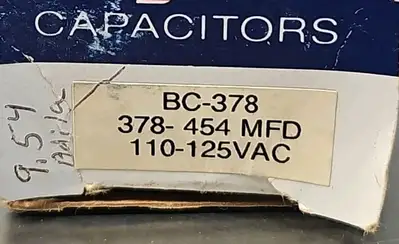 Vanguard 378-454 MFD Motor Start Starting Capacitor Loc4C39