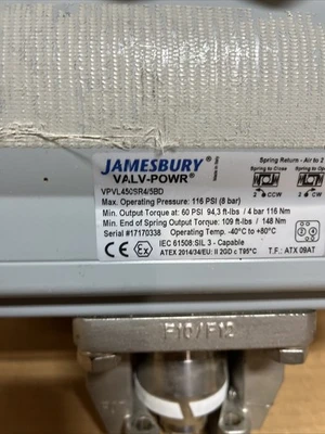 USED Neles Jamesbury VPVL450SR4/5BD