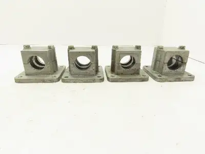 Rose Krieger RFB1500 Flange Clamp 1.5" Round Tube Aluminum 4x4" Base Lot of 4