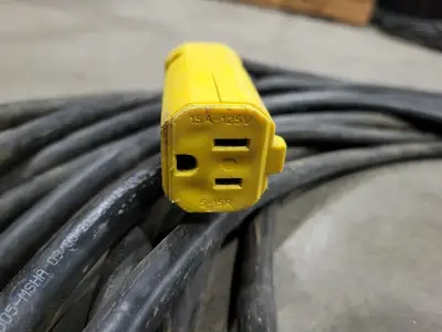SOOW Power Cord 14 AWG 3 Conductor 600V w/ Receptacle 15A 125V