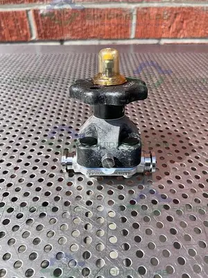 USED ITT PURE FLO .75-F-419-6-4-TM-CWP150 DIAPHRAGM VALVE W/ 3/4" SANITARY FITTING