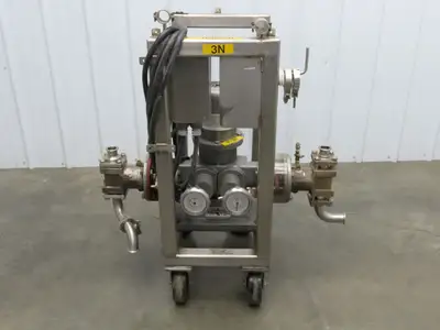 Bran & Lubbe N-J 32 Dual Metering Pump 1.5"Tri-Clamp Sanitary Cart .75kw 3PH