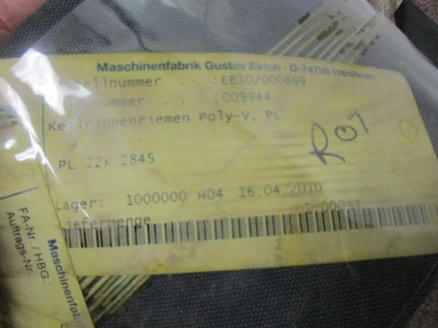 Eirich R7 Belt. unused.