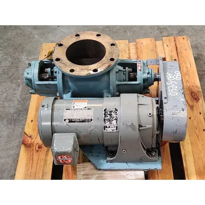 Used 6" Circular Rotary Airlock Valve - Rubber Rotor