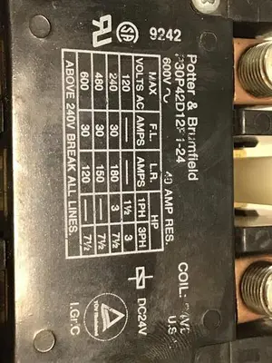 USED POTTER & BRUMFIELD P3OP42D1281-24