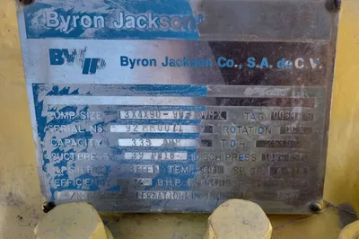 USED BYRON JACKSON 3X4X9D-9P- DVMX