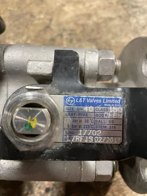 L&T 1-1/2″ 316 Stainless Steel Flanged Manual Ball Valve 290PSI