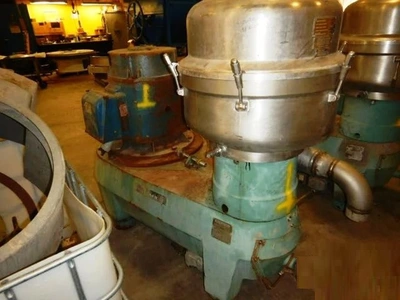 (3) Alfa-Laval FEUX 512U-31C nozzle centrifuges, 316SS.