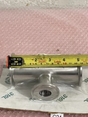 New 2x1” Reducing Tee SS 316L  Fast Shipping +Warranty