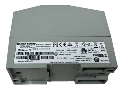 ALLEN BRADLEY 1783-EMS08T STRATIX 6000 ETHERNET SWITCH 8-PORT SER. B PRE-OWNED