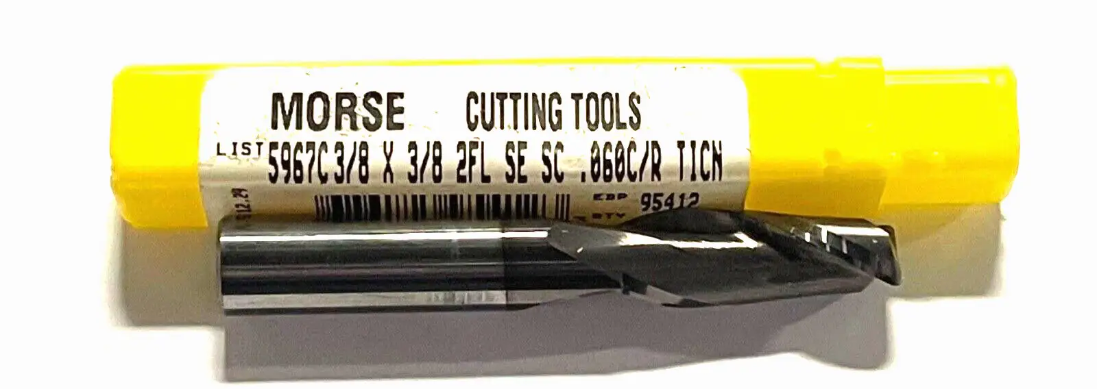 Morse 3/8" Carbide End Mill TiCN Coated .060" Radius 2 Flute Finishing End Mill