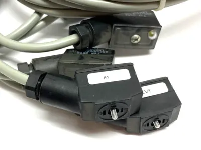 USED STERIS REV. 1.2 DOUBLE ENDED CORDSET 7-PIN TO 8 SOLENOID PLUG-INS