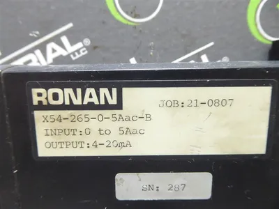 Ronan X54-265-0-5Aac-B Power Supply 0 to 5 Aac Input 4 - 20 mA Output Used