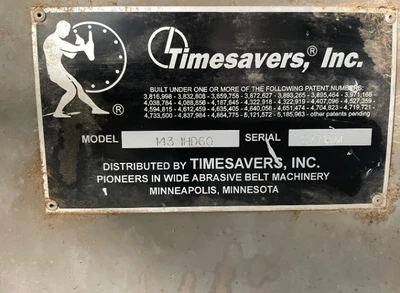 2000 TIMESAVERS 143-1HD/60 Belt Grinder Including Sanders | 520 Machinery Sales LLC (3)